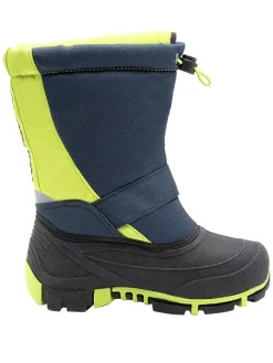 Kangaroos Gummistiefel^Winterstiefel "Kanga-Bean II" in Dunkelblau/ Grün