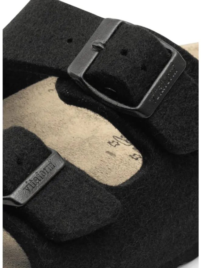 VITAFORM Sandalen & Pantoletten^Wollfilz Pantoletten in schwarz
