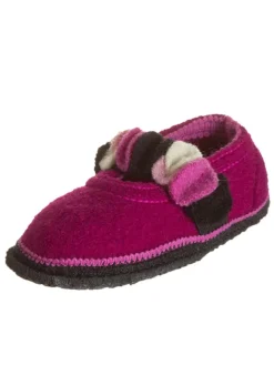 kitz-pichler Hausschuhe^Wollfilz-Hausschuhe "Babett" in Fuchsia/ Anthrazit