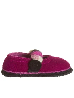 kitz-pichler Hausschuhe^Wollfilz-Hausschuhe "Babett" in Fuchsia/ Anthrazit