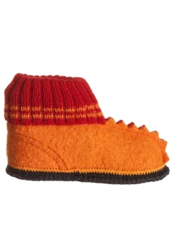 kitz-pichler Hausschuhe|Hausschuhe^Wollfilz-Hüttenschuhe "Trixi" in Rot/ Orange