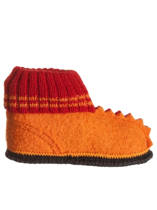 kitz-pichler Hausschuhe|Hausschuhe^Wollfilz-Hüttenschuhe "Trixi" in Rot/ Orange