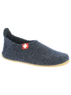 Living Kitzbühel Clogs & Pantoletten|Hausschuhe^Woll-Hausschuhe "Gipfelkreuz" in Dunkelblau