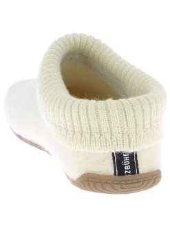 Woll-Hausschuhe in Creme><noscript><img width=