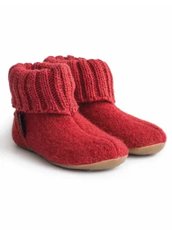 HAFLINGER Hausschuhe|Hausschuhe^Woll-Hausschuhe "Karlo" in Rot