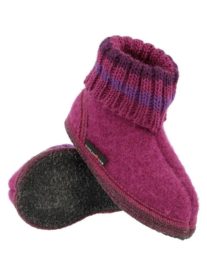Woll-Hausschuhe "Paul" in Lila>HAFLINGER Outlet