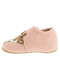 Woll-Hausschuhe "Rehkitz" in Rosa>Living Kitzbühel Sale