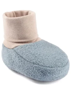 Wollwalk-Babyschühchen in Blau/ Beige>Hofbrucker Discount