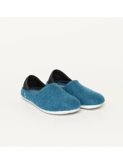Gottstein Hausschuhe^Wool Slip-On Kids petrol/grey
