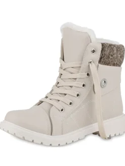 Worker Boots Anna in Beige>VAN HILL Sale