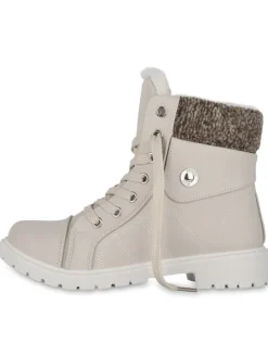 Worker Boots Anna in Beige>VAN HILL Sale