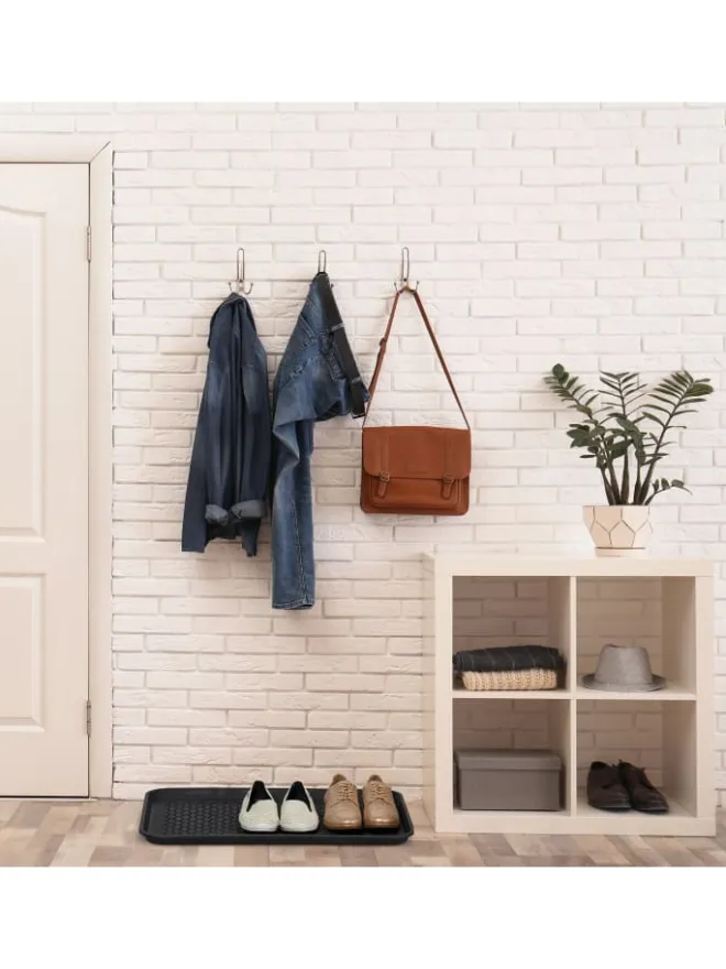 8x Schuhabtropfschale in Schwarz>relaxdays Sale