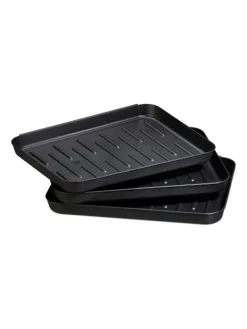 3x Schuhabtropfschale in Schwarz>relaxdays Online