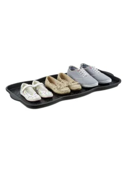 10x Schuhabtropfschale in Schwarz - (B)75 x (H)3 x (T)38 cm>relaxdays Hot