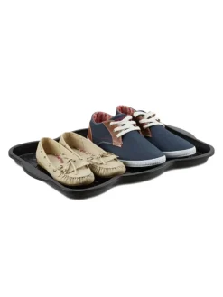 6x Schuhabtropfschale in Schwarz - (B)50 x (H)3 x (T)38 cm>relaxdays Best