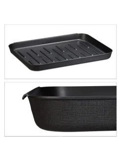 6x Schuhabtropfschale in Schwarz - (B)35 x (H)3 x (T)27 cm>relaxdays Sale