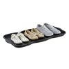 relaxdays Schuhpflege Und Mehr|Schuhpflege Und Mehr^3x Schuhabtropfschale in Schwarz - (B)75 x (H)3 x (T)38 cm