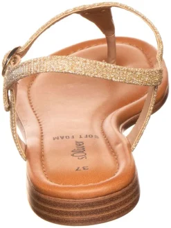 s.Oliver Sandalen^Zehensandalen in Gold