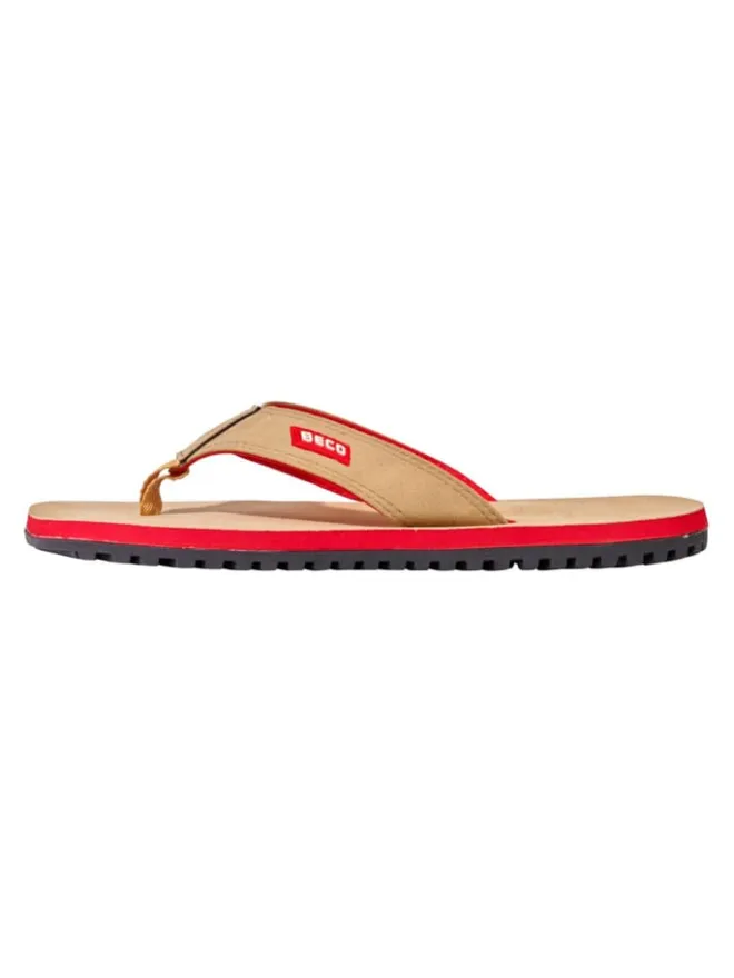 BECO the world of aquasports Outdoorschuhe^Zehentrenner BEactive V-Strap in beige-rot