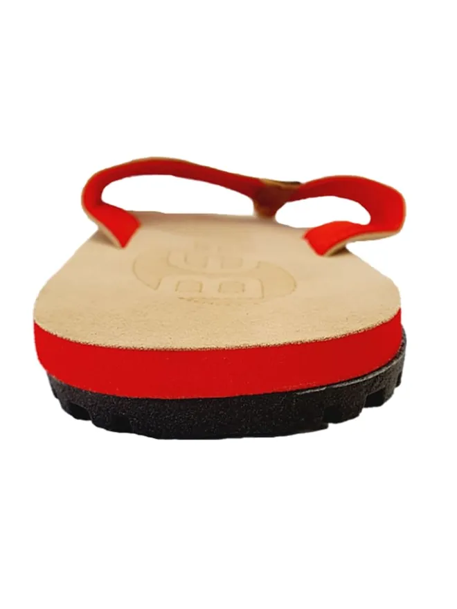 BECO the world of aquasports Outdoorschuhe^Zehentrenner BEactive V-Strap in beige-rot