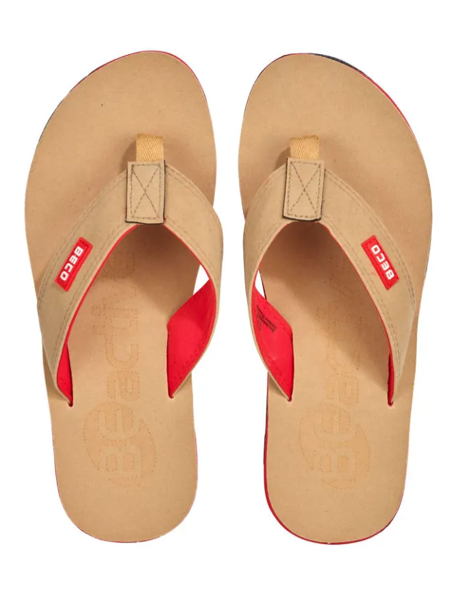 BECO the world of aquasports Outdoorschuhe^Zehentrenner BEactive V-Strap in beige-rot