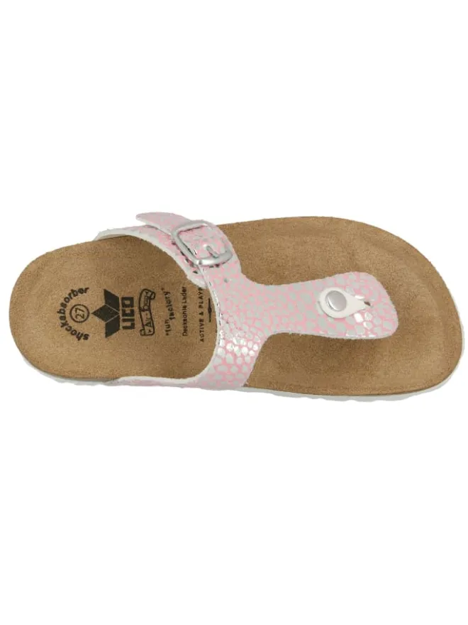 Lico Sandalen·Zehensandalen^Zehentrenner "Bioline Stone Kids" in Rosa