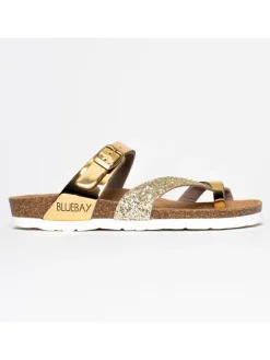 Zehentrenner "Citronnelle" in Gold>Blue Bay Outlet