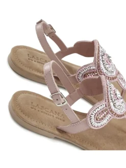 LASCANA Sandalen·Zehensandalen^Zehentrenner in altrosa