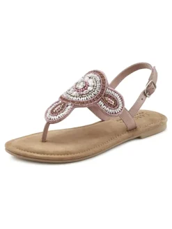 LASCANA Sandalen·Zehensandalen^Zehentrenner in altrosa