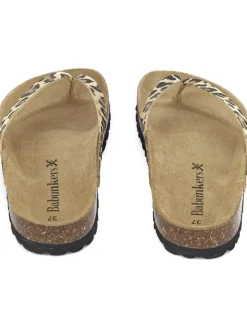 BABUNKERS Family Sandalen^Zehentrenner in Beige/ Braun