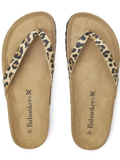 BABUNKERS Family Sandalen^Zehentrenner in Beige/ Braun