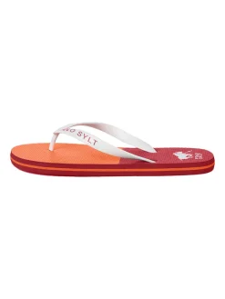 Polo Sylt Sandalen & Pantoletten^Zehentrenner in Bordeaux/ Orange
