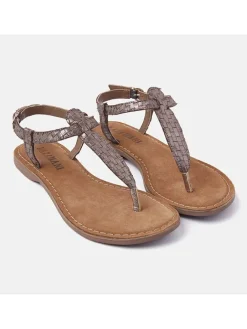 Lazamani Sandalen^Zehentrenner in Braun
