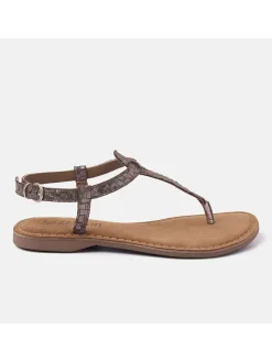 Lazamani Sandalen^Zehentrenner in Braun