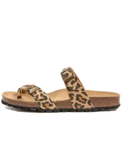 billowy Sandalen^Zehentrenner in Braun/ Beige