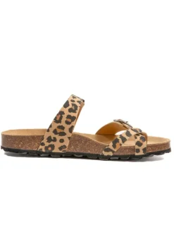 billowy Sandalen^Zehentrenner in Braun/ Beige