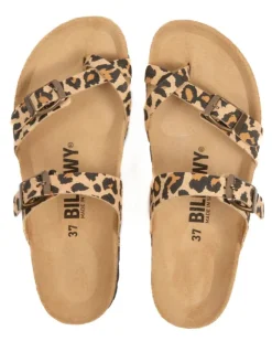 billowy Sandalen^Zehentrenner in Braun/ Beige