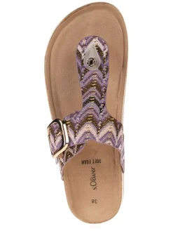 s.Oliver Sandalen^Zehentrenner in Bunt/ Lila