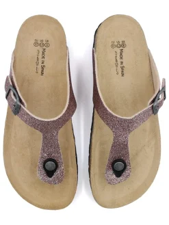 Zehentrenner in Bunt/ Rosa><noscript><img width=