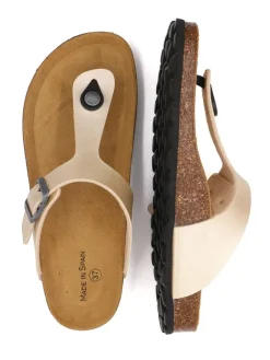Zehentrenner in Creme><noscript><img width=