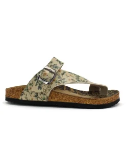 Calceo Sandalen^Zehentrenner in Gelb/ Grün