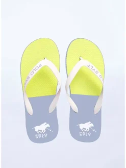 Polo Sylt Sandalen & Pantoletten^Zehentrenner in Gelb/ Hellblau