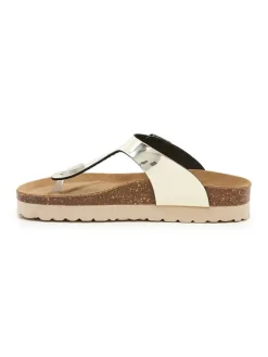 billowy Sandalen^Zehentrenner in Gold