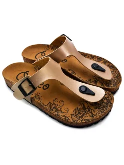 Calceo Sandalen^Zehentrenner in Gold