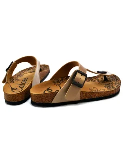 Calceo Sandalen^Zehentrenner in Gold
