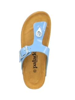 palado Sandalen·Zehensandalen^Zehentrenner in hellblau lack