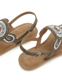 LASCANA Sandalen·Zehensandalen^Zehentrenner in olivgrün