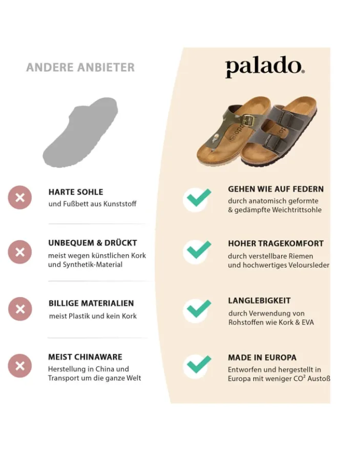 Zehentrenner in pink lack>palado Sale