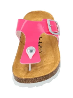 Zehentrenner in pink neon lack><noscript><img width=