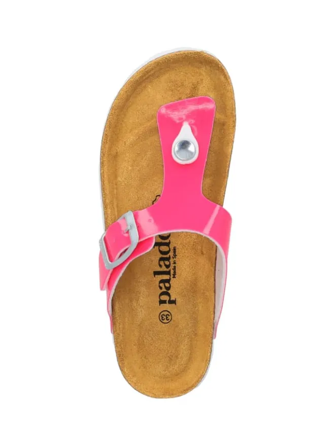 Zehentrenner in pink neon lack>palado